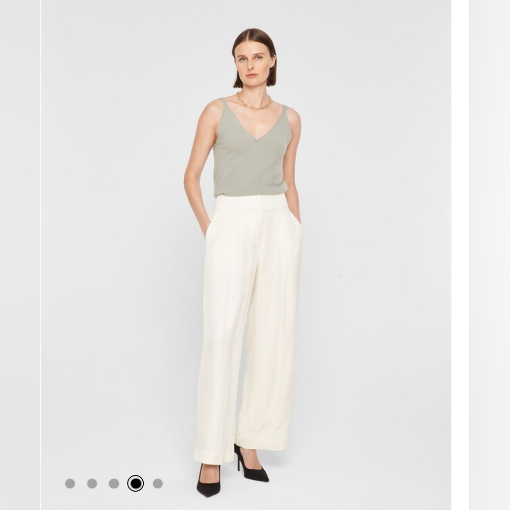 CLUB MONACO White Wide Leg Trousers size 6